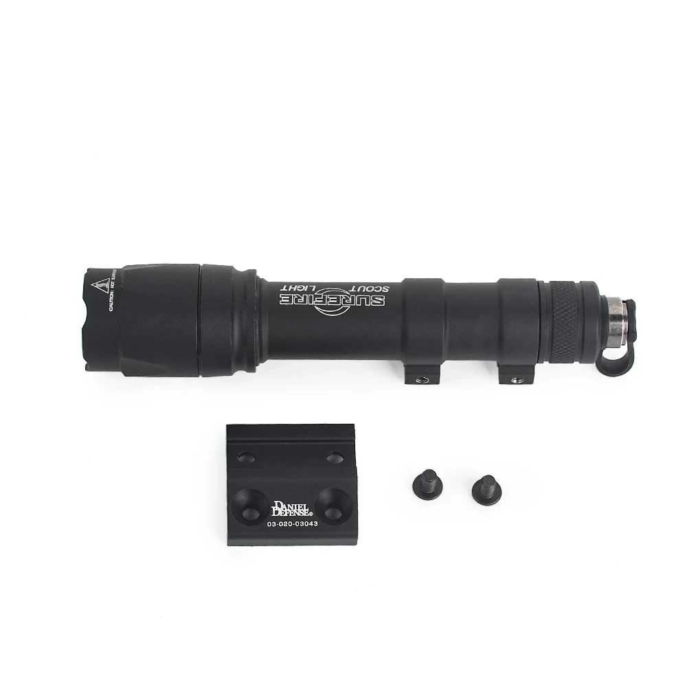 Luz de explorador montaje lateral DD CNC Keymod M-LOK Rail para SF M300 M600 linterna táctica soportes de Base accesorios de caza