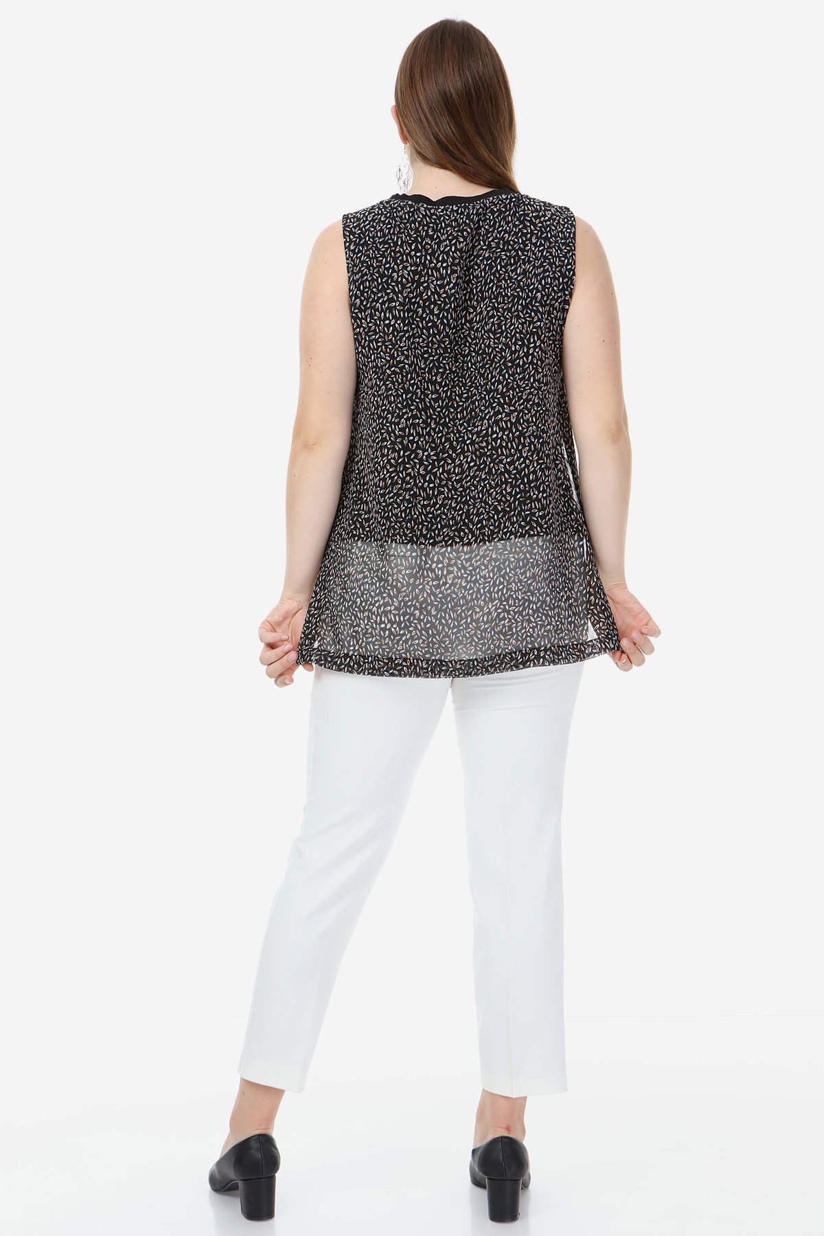 Hanezza Plus Kích Thước ŞİFON GARNİLİ BLUZ