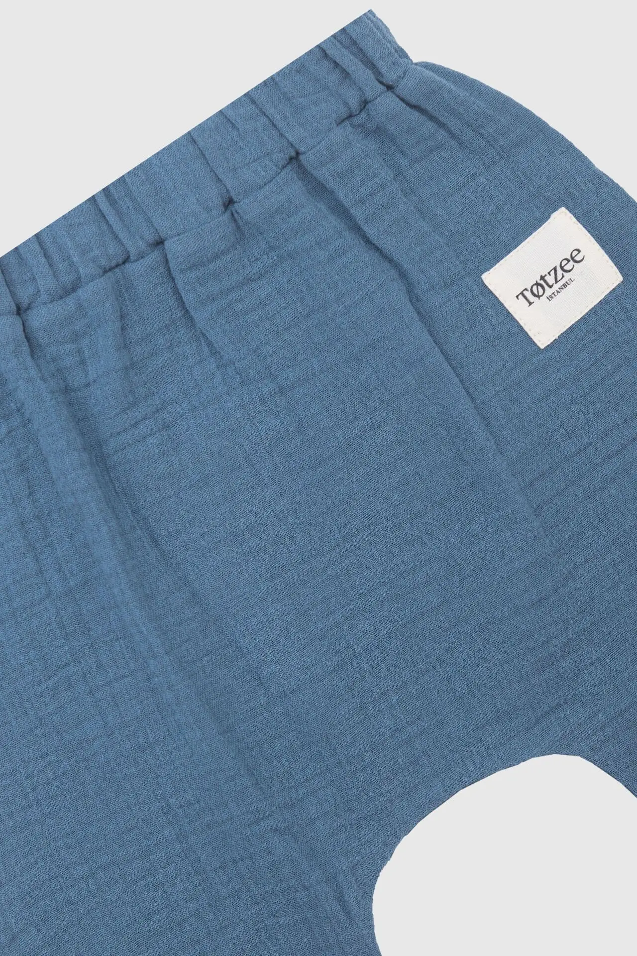 100% Celana Katun untuk Anak Laki-laki dan Perempuan Biru dan ECRU dengan 2 Pilihan Warna Yang Berbeda
