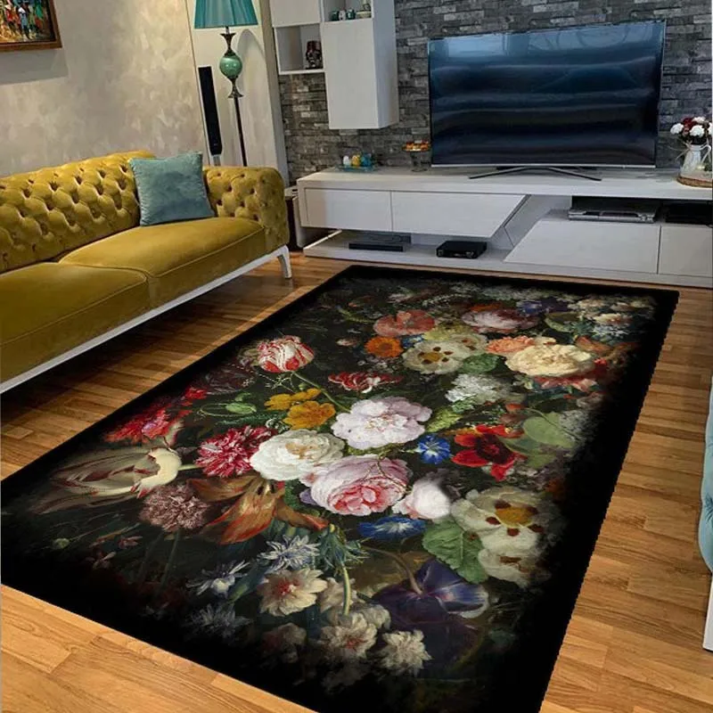 Karpet Salon Model klasik, karpet anti selip kulit buatan bubuk dasar bernoda bulu Thailand ketebalan 11mm