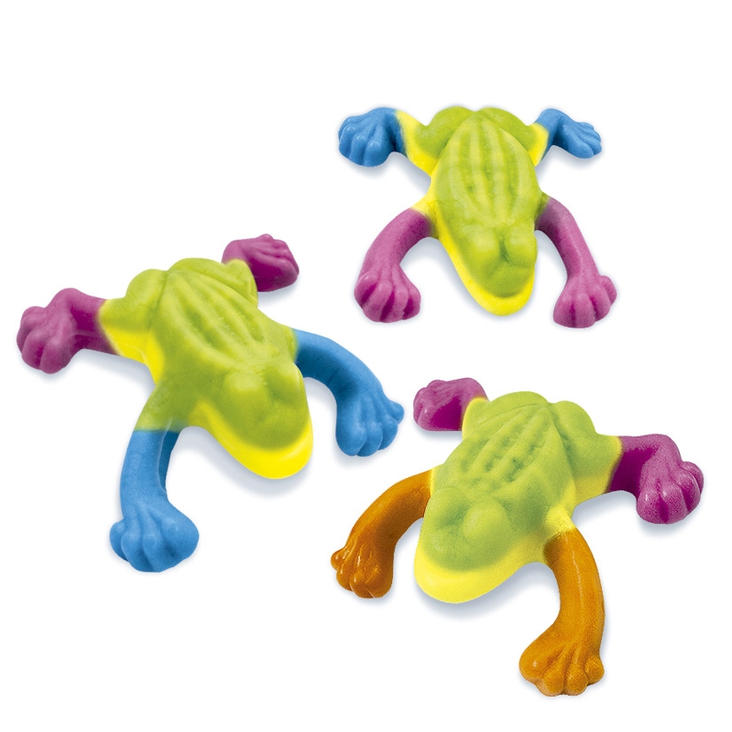 Glassy sapos bandeja recheada, Guloseimas cultivadas, sem recheios, enchimentos, 75 pcs