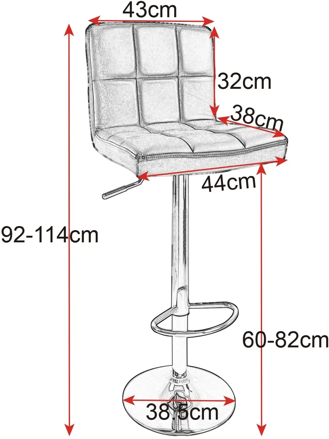 WOLTU 2 unids/set taburetes de Bar taburete de lino de altura ajustable asiento acolchado silla de Bar taburetes altos cocina Pub Bistro silla