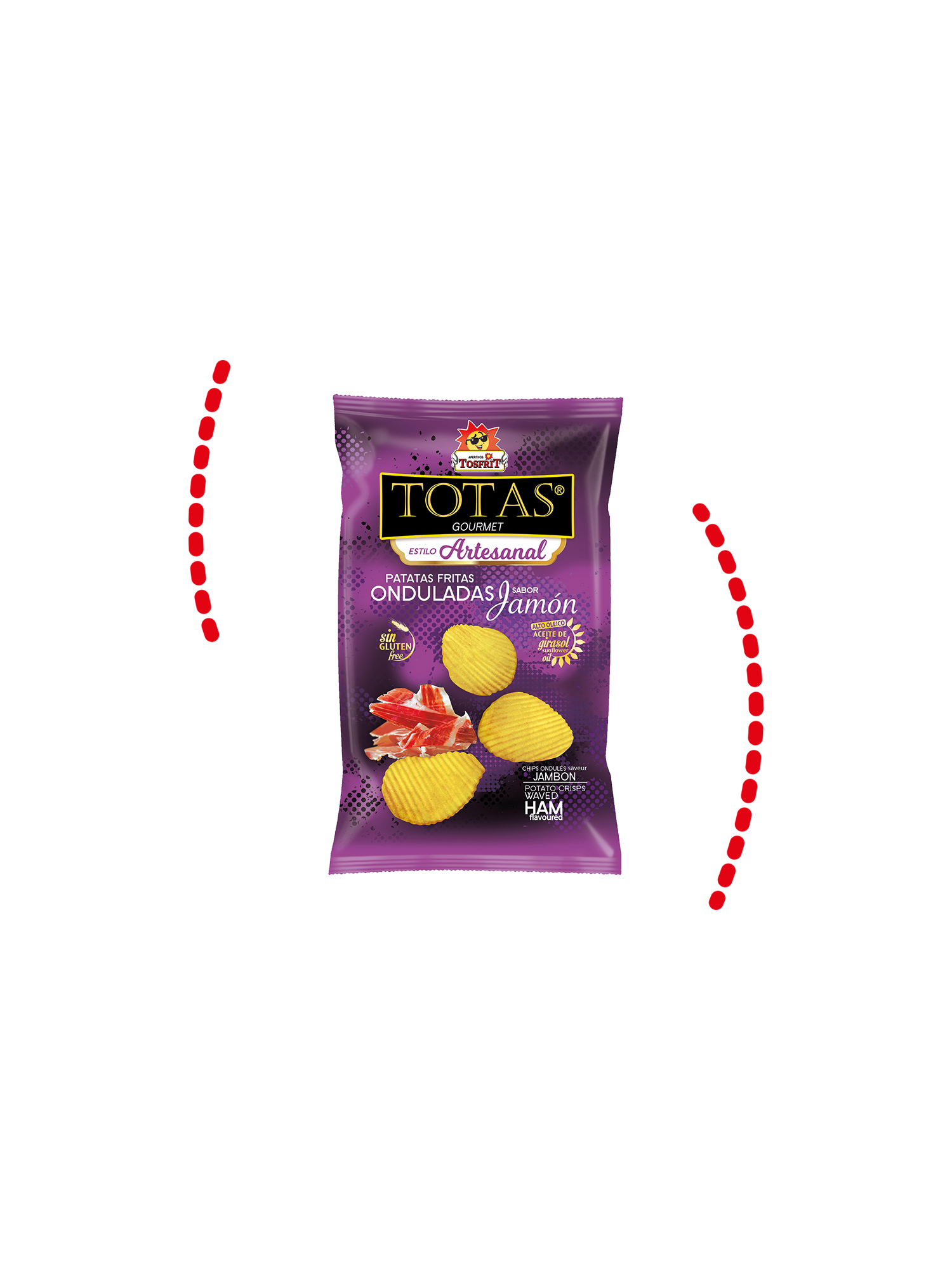 Fichas Curly Tosfrit, Ham-130g x 9ud
