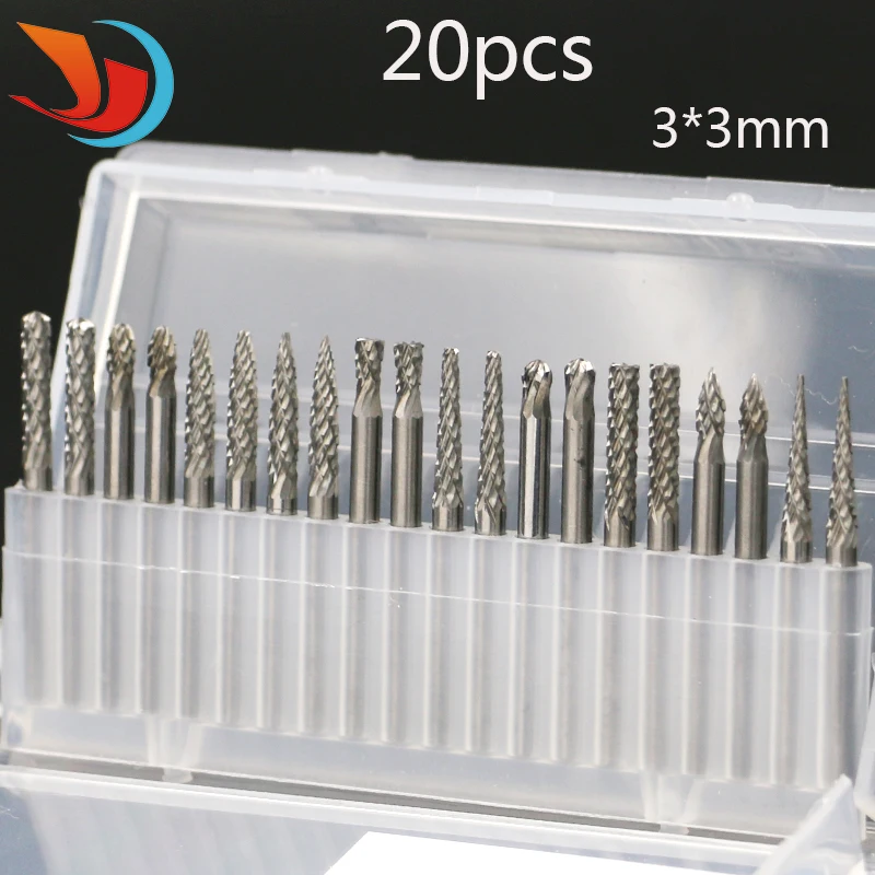 10 Stück 20 Stück Wolframkarbid-Frässtifte-Set für Dremel-Zubehör, Fräser, Bohrer, Gravur-Bits