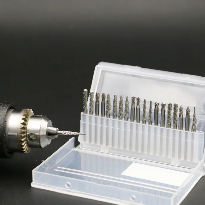 10 Stück 20 Stück Wolframkarbid-Frässtifte-Set für Dremel-Zubehör, Fräser, Bohrer, Gravur-Bits