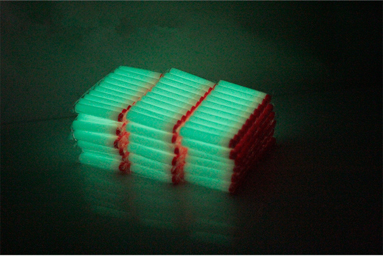 50Pc Trắng Dạ Quang Cho Súng Đồ Chơi Nerf Đạn Mềm Rỗng Lỗ Đầu 7.2Cm Đổ Lại Phi Tiêu Súng Đồ Chơi Bắn Đạn Cho Súng Đồ Chơi Nerf đồ Chơi Cho Trẻ Em, Quà Tặng