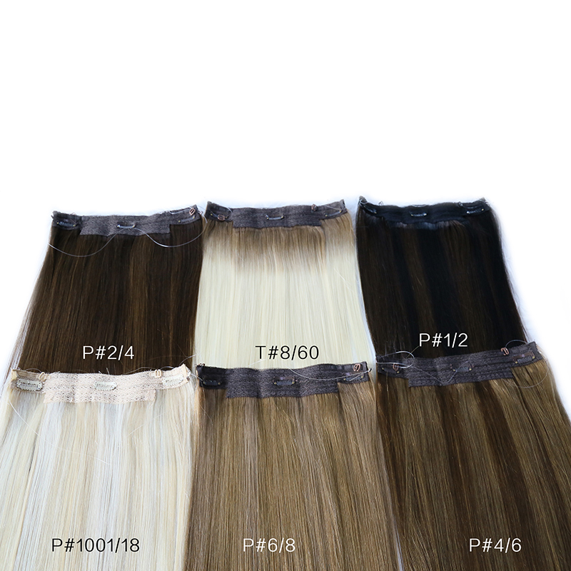 Thẳng Cá Fish Dòng Phần Mở Rộng Tóc Người 100% Tóc Con Người Brazil 4 Clip Trong Một Mảnh Tự Nhiên Mở Rộng Tóc Với Clip 613 #