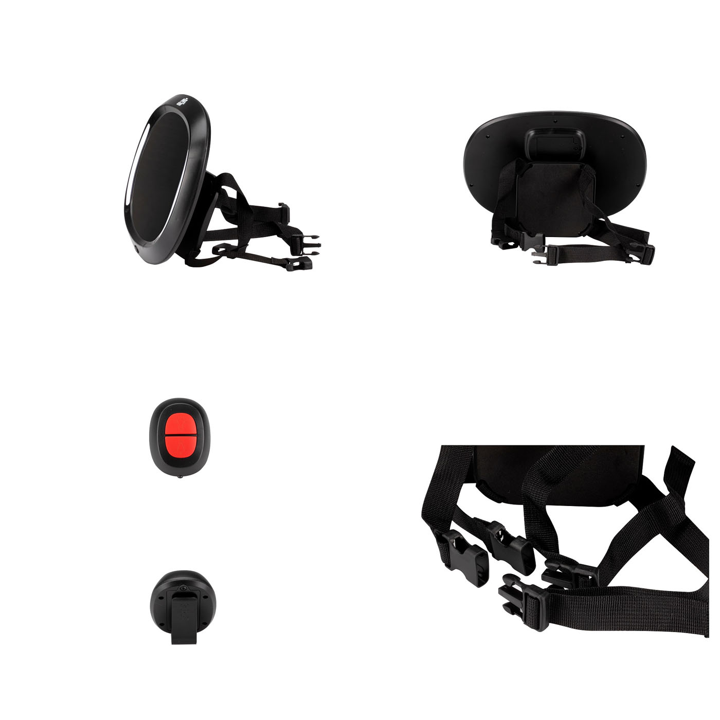 Espejo de Seguridad para bebé, Espejo Coche para Vigilar al Bebé en contramarcha con luz de LED