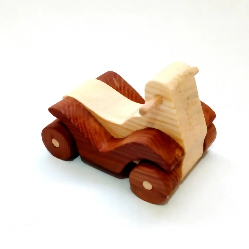 Mobil Mainan Kayu 4 Model Yang Berbeda (Truk Pikap-Desain JEEP-ATV-ORIGINAL)