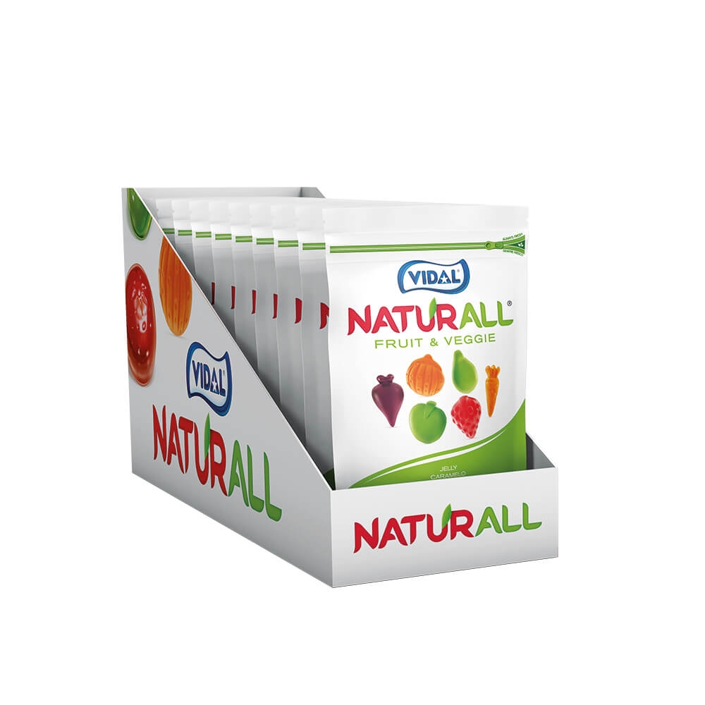 Gummers naturais adequados para frutas e vegetais Vidal, 10 unid de 180g