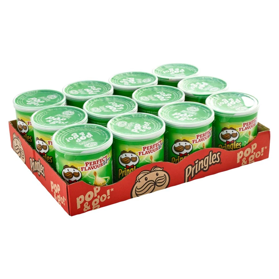 Pringles Batata Sour Cream and Onion Tray, 12 Latas de 40 g