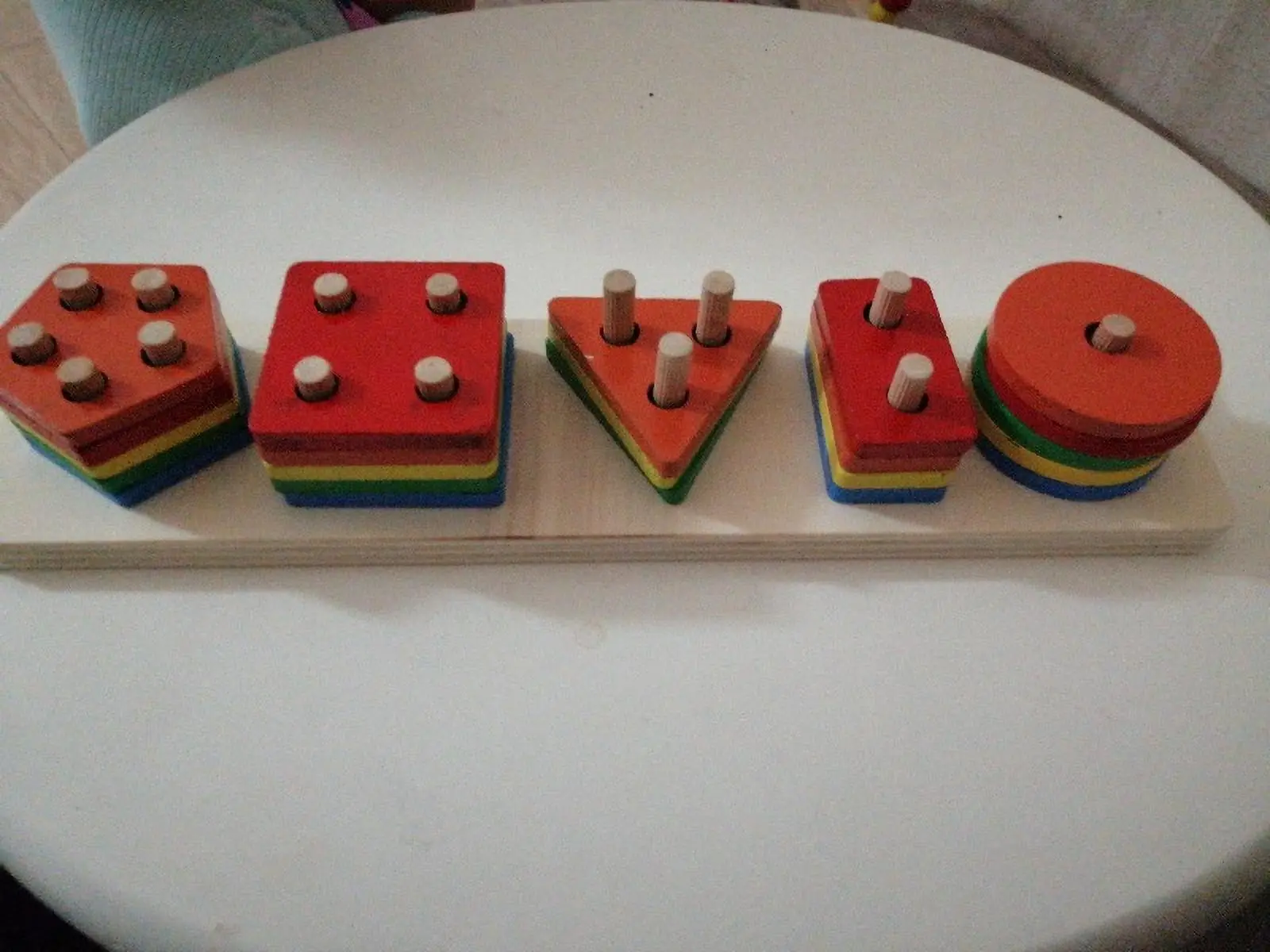SET 5 Buah Mainan Edukasi Kayu Meningkatkan Memori VISUAL Berkat Bentuk Geometris
