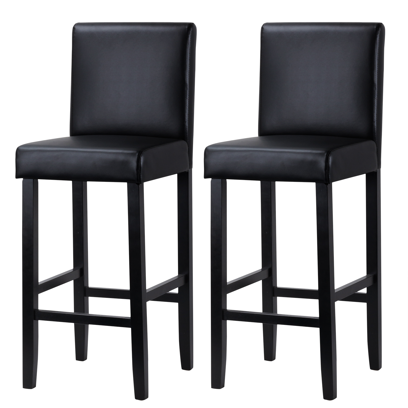 WOLTU 2 pièces/ensemble chaises de Bar en simili cuir avec dossier siège rembourré épais tabourets de comptoir pour bureau à domicile cuisine Bistro