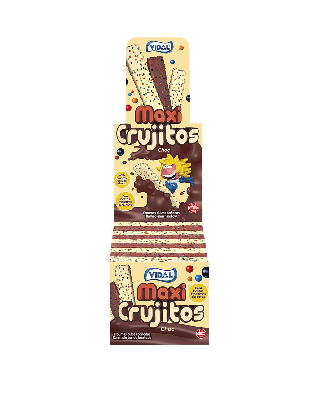 Choco Treats com tampa Chocolate e crocante Bolas, Nuvens de Vidal-Maxicrujitos, Caso de 75ud-clouds