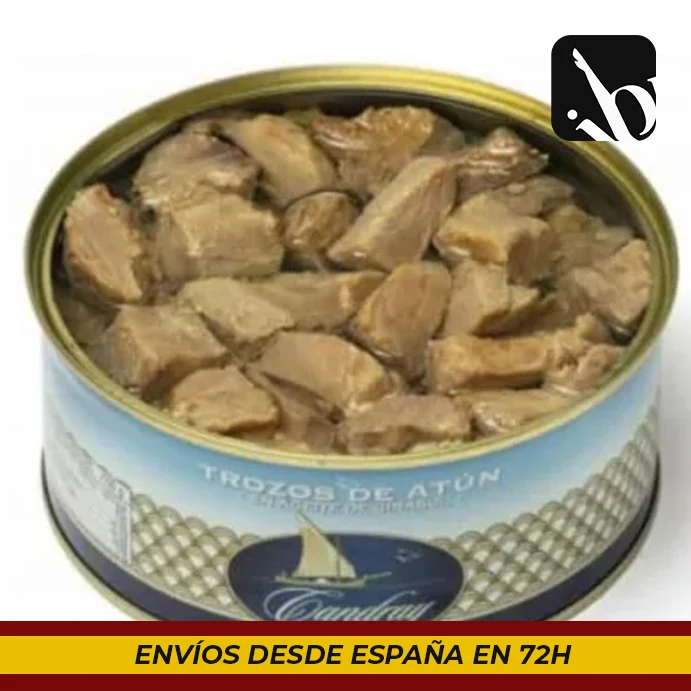 Pedaços de atum em óleo de girassol 1000g. Pronto para saborear com torradas ou em torno da sua salada favorita.