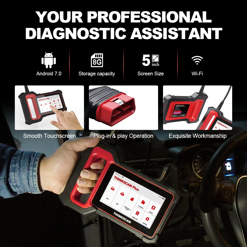 THINKSCAN PLUS S4/S6/S7 OBD2 Auto Diagnose Werkzeuge Multi System Scan ABS SRS ECM TCM BCM IC AC Reset Code Reader Auto Scanner