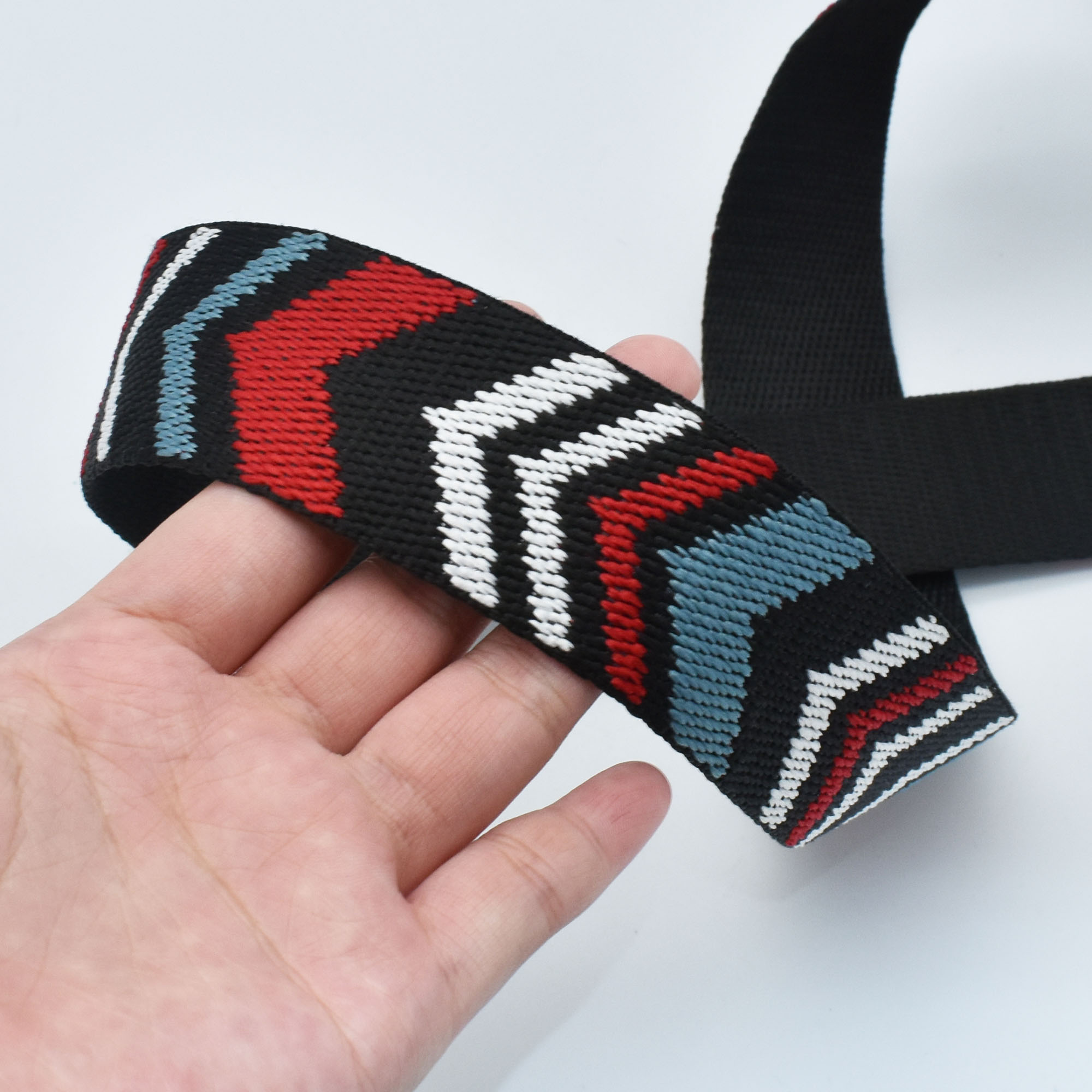 1 "Tas Sabuk Katun Anyaman Multiwarna Tas Tangan Dompet Tali Pengikat Tali Kamera Anyaman Sabuk Kunci Fob Perangkat Keras Di Halaman