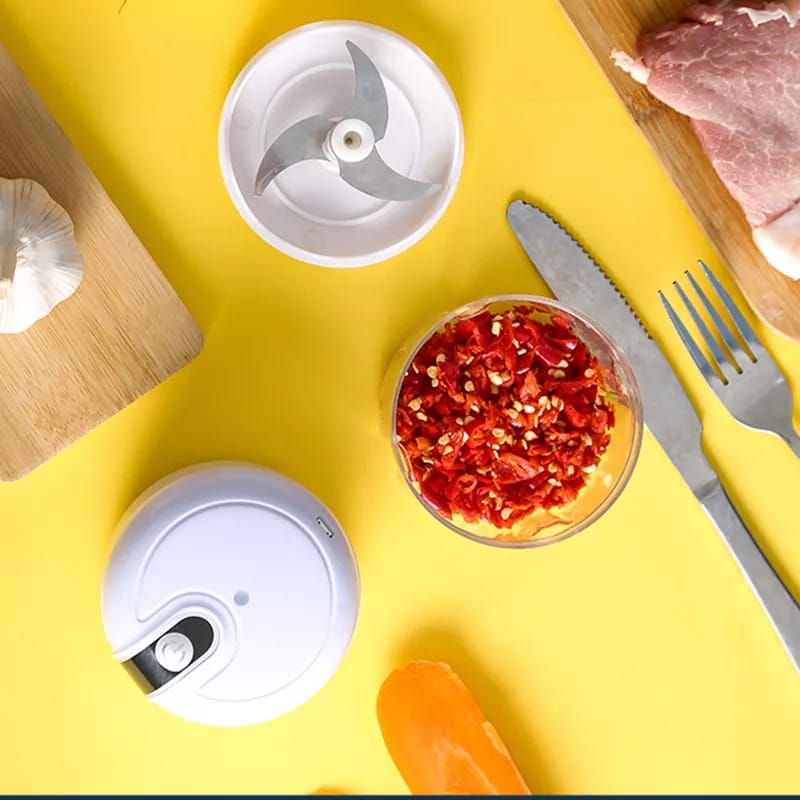 DAFUSHOP Mini Processador Elétrico de Alimentos Portátil 3 lâminas de aço inox 250 ml Bivolt Utensílio de cozinha ENVIO RÁPIDO