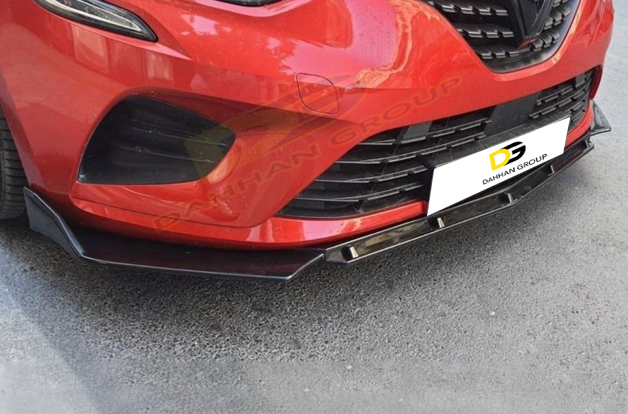 ルノークリオ-mk5 2019ファンデーションスピレーター,フロントスポイラー,グロス,ピアノブラック,プラスチック,3個