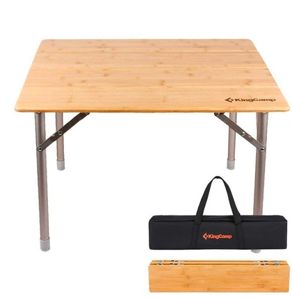 Meja Lipat Bambu Meja KINGCAMP