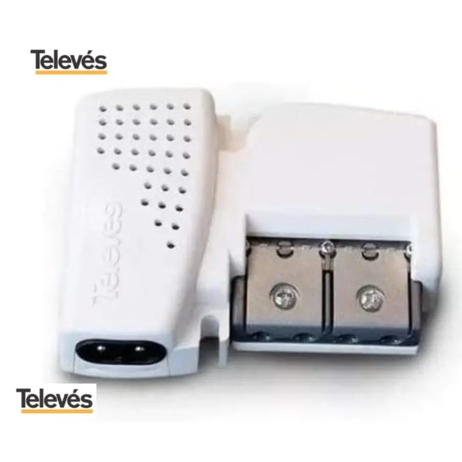 Televes 560522 - Amplificador vivienda 2s 47-790mhz g10/20db ajustable