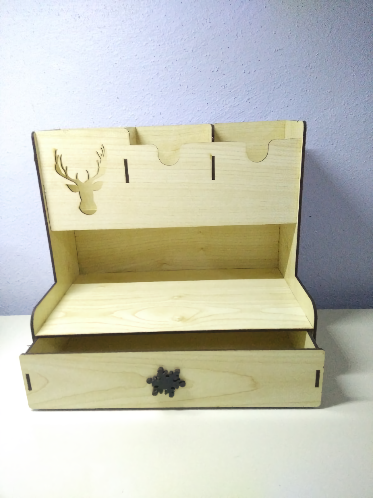 Organizer Tempat Pensil Meja Kayu 23X15X25 Cm