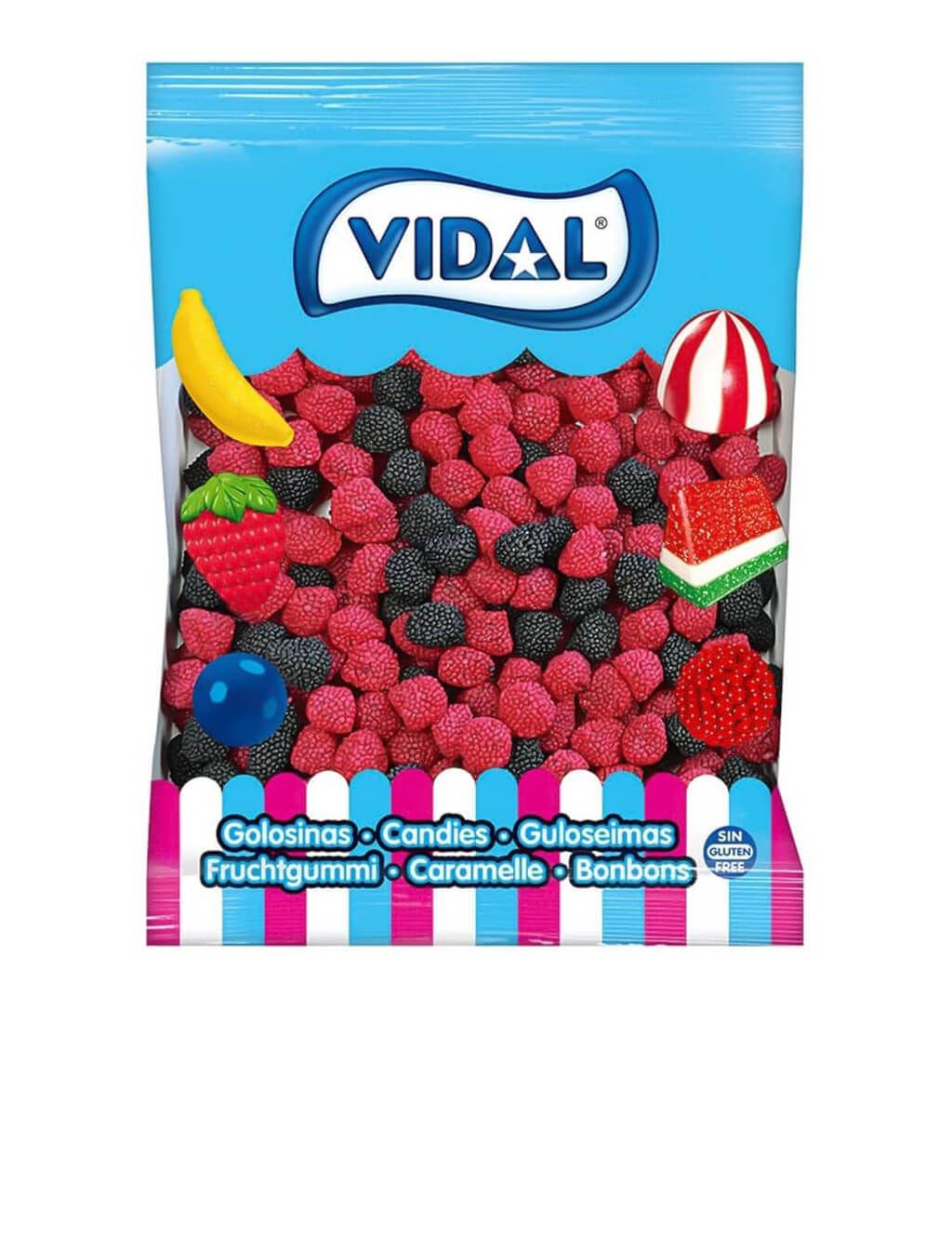 Vidal golosinas Moras de Zarza 1 Kg - Sin gluten y sin grasa