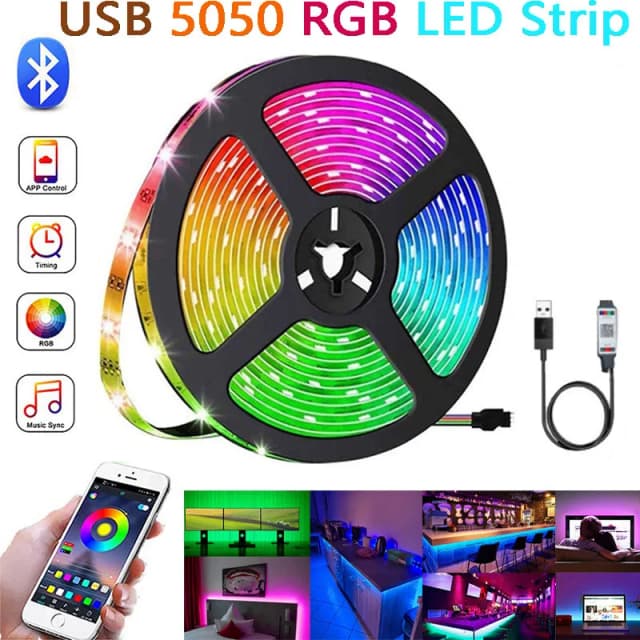 2835 LED Lights Strip 24 Key Remote Control DIY Backlight TV Light Belt Flexible Cabinet Light For Home Decor