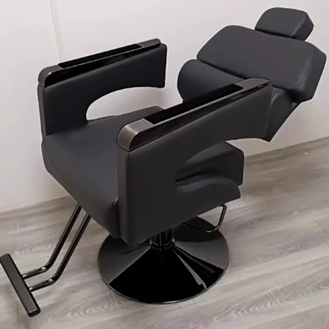 All black barber chair