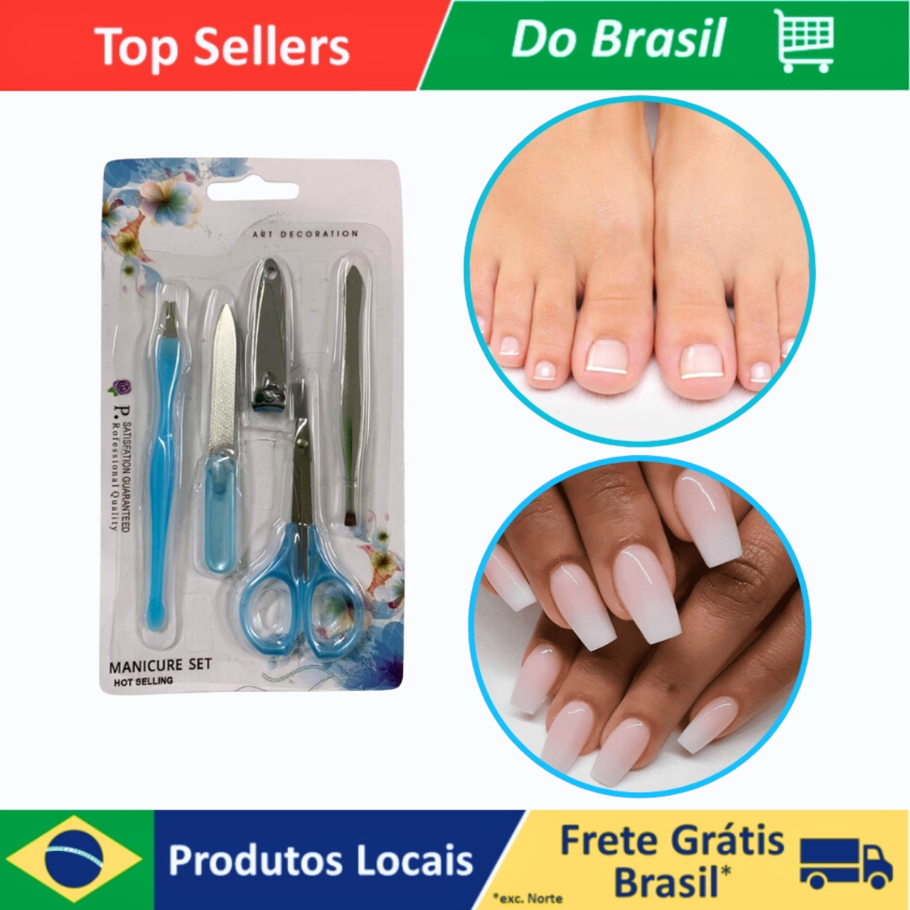 kit 5 peças manicure
