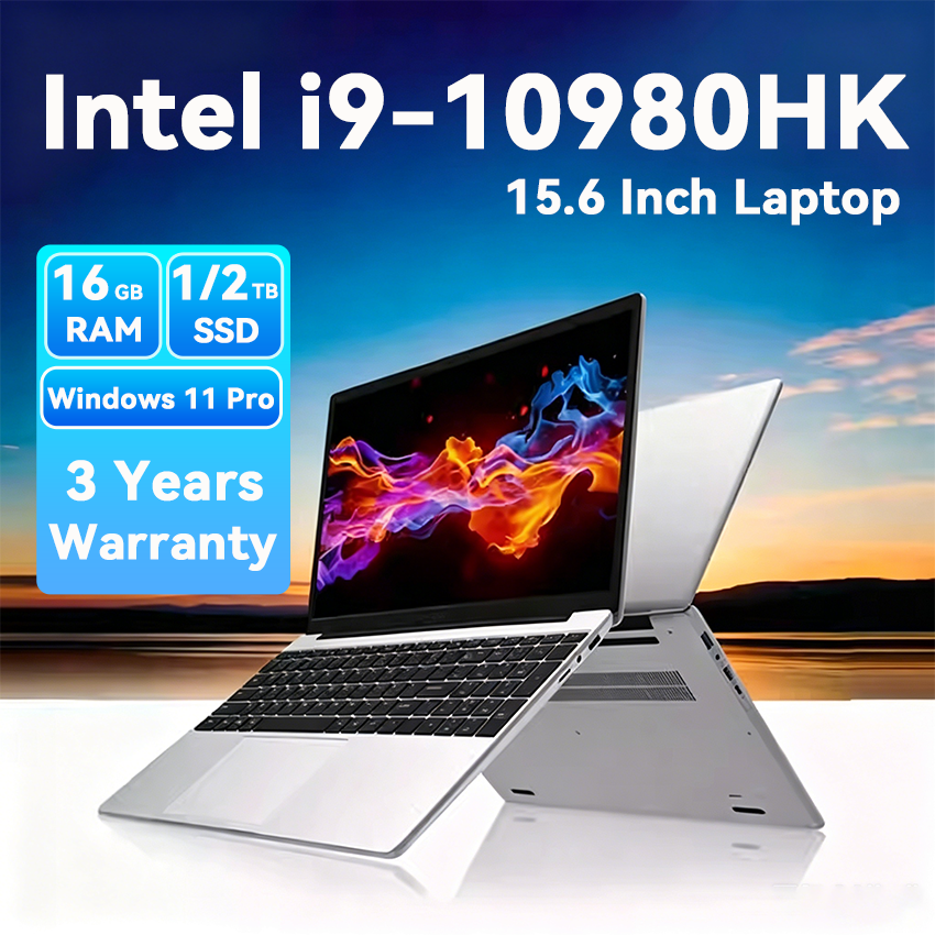 【Garantia de 3 Anos】Notebook Portátil 2026 com Windows 11 Pro, Computador Gamer de 15,6 Polegadas, Intel Core I9 10980HK, Laptops I9