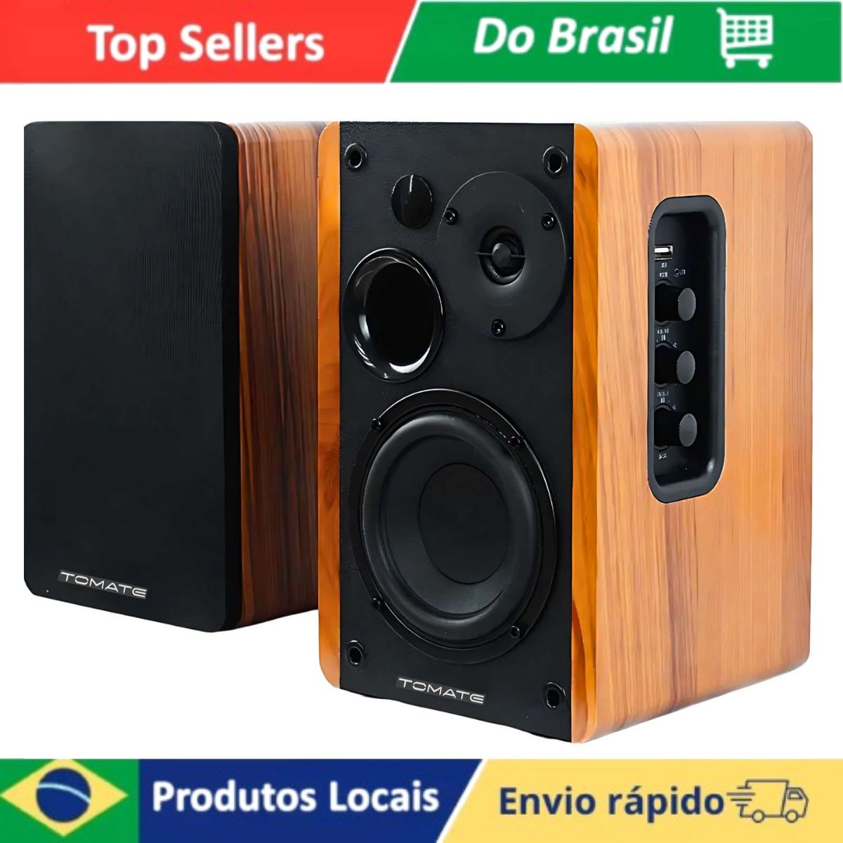 Bluetooth Audio Monitor 100 W RMS Woofer 5,25 Inch Tweeter 1 Inch RCA Optische Ingang In Premium Graves Krachtige MDF