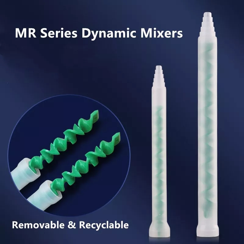 100 pieces  MR13-12 Plastic Dynamic Green Static Mud Pigment Mixer With Integrated Tip