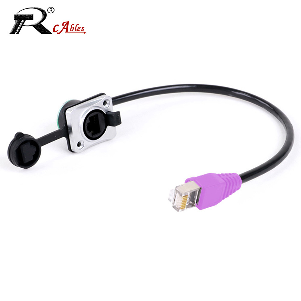 Connettore di rete LAN maschio STP RJ45 CAT5 per scudo impermeabile RJ45 8P8C CAT5 femmina per montaggio a pannello cavo di prolunga Ethernet