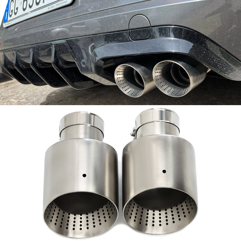 1 szt Matowa końcówka wydechu samochodowego ze stali nierdzewnej Uniwersalna końcówka wydechu do VW GTI MK7 Golf7 Dysza 60MM 63mm Końcówka tłumika