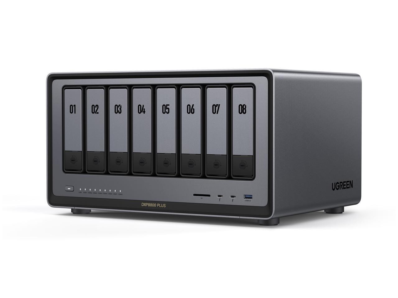 ZUPEŁNIE NOWY// UGREEN NASync DXP8800 Plus, 8-bayowy dysk twardy Thunderbolt ™   NAS z procesorem Intel ®   10-rdzeniowy T ™   Procesor i5