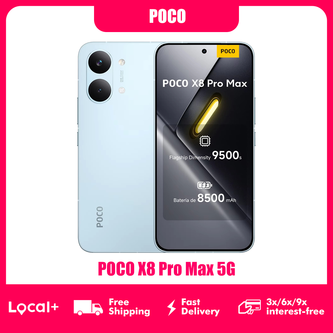 Smartphone POCO X8 Pro MAX 5G 12 Go 256 Go 512 Go NFC Dimensity 9500s 8500 mAh Appareil photo 50 MP OIS