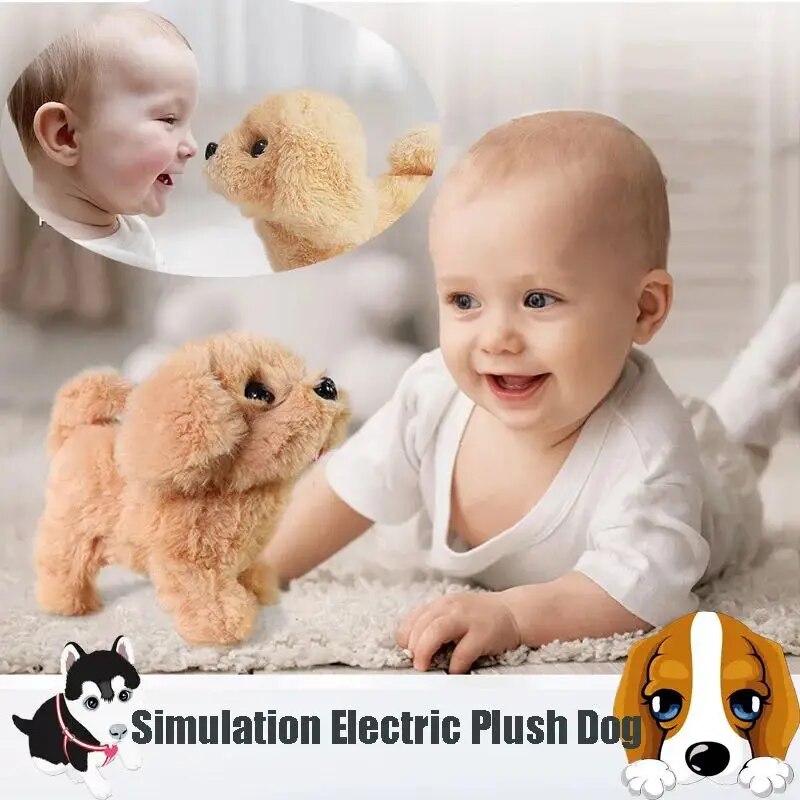 ของเล่นเด็กสุนัขที่เดินเปลือกหางกระดิก Plush Interactive สัตว์เลี้ยงอิเล็กทรอนิกส์ลูกสุนัข Montessori ของเล่นสําหรับเด็กผู้หญิงคริสต์มาสของขวัญ