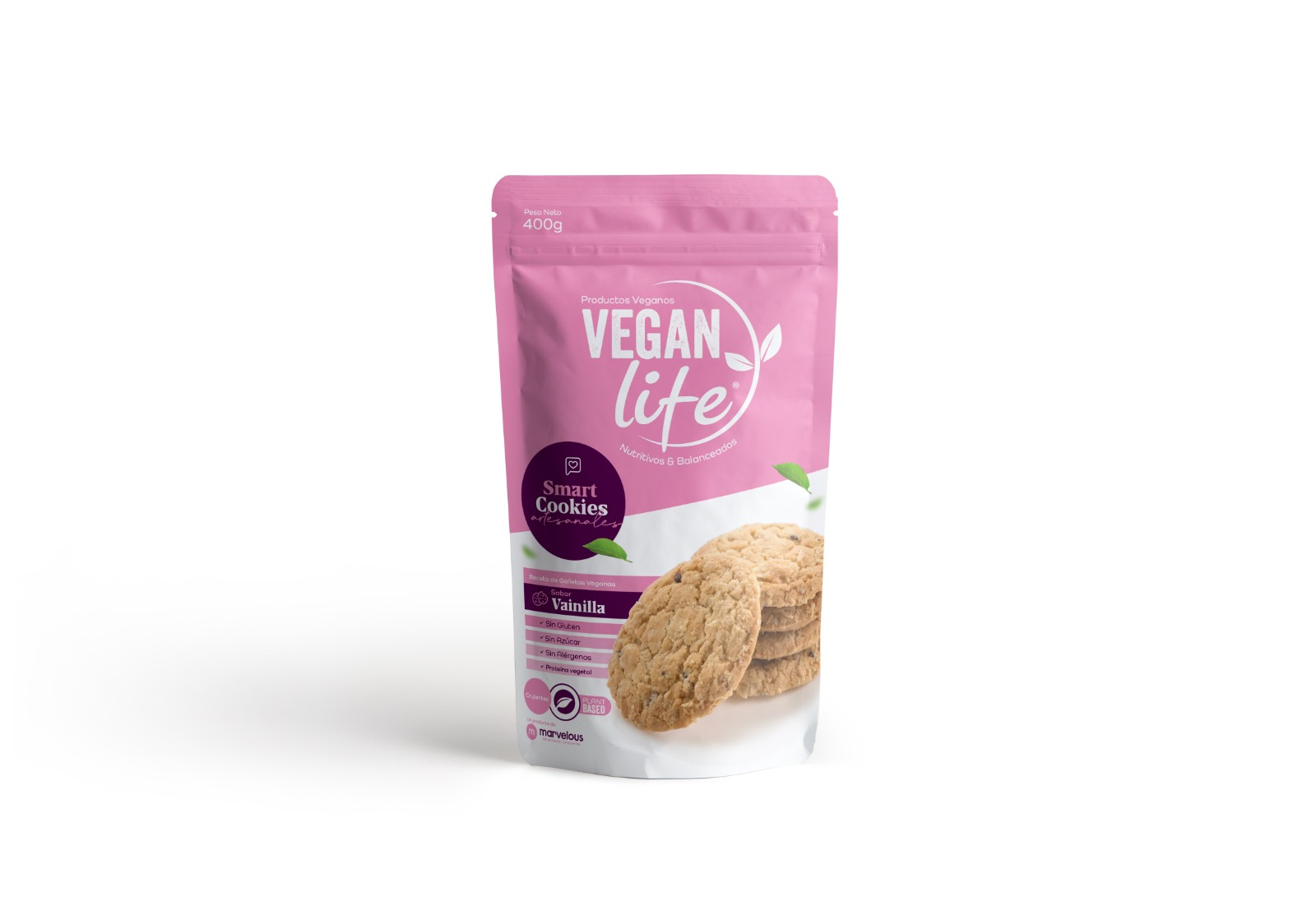 (2packs) Vegan Life Smart Cookies Vanila 14 oz