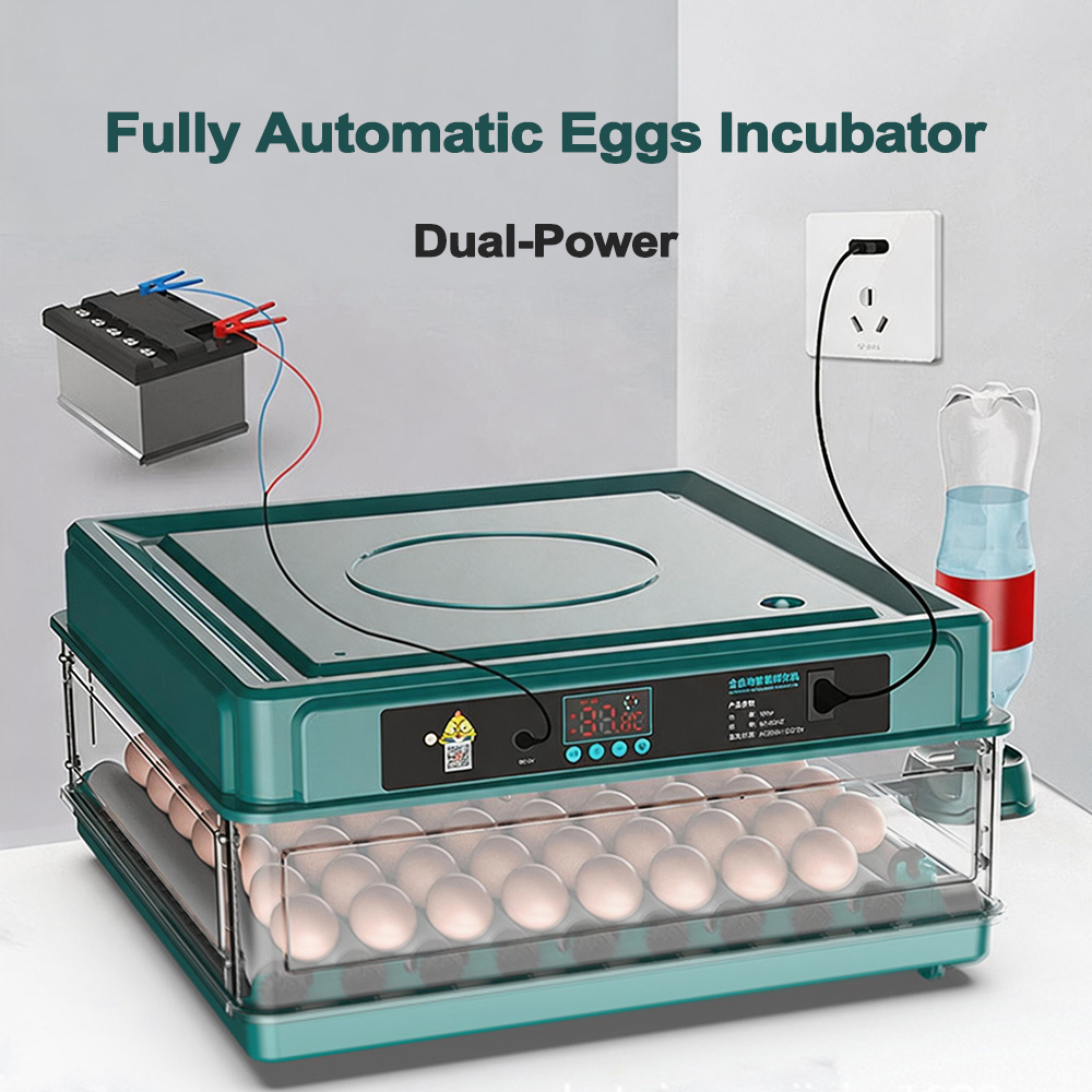 Incubadora de huevos de 15/30/48 huevos con doble potencia, suministro automático de agua, volteo de huevos, incubadora totalmente automática, y ovoscopio para incubar pollos, patos y codornices.