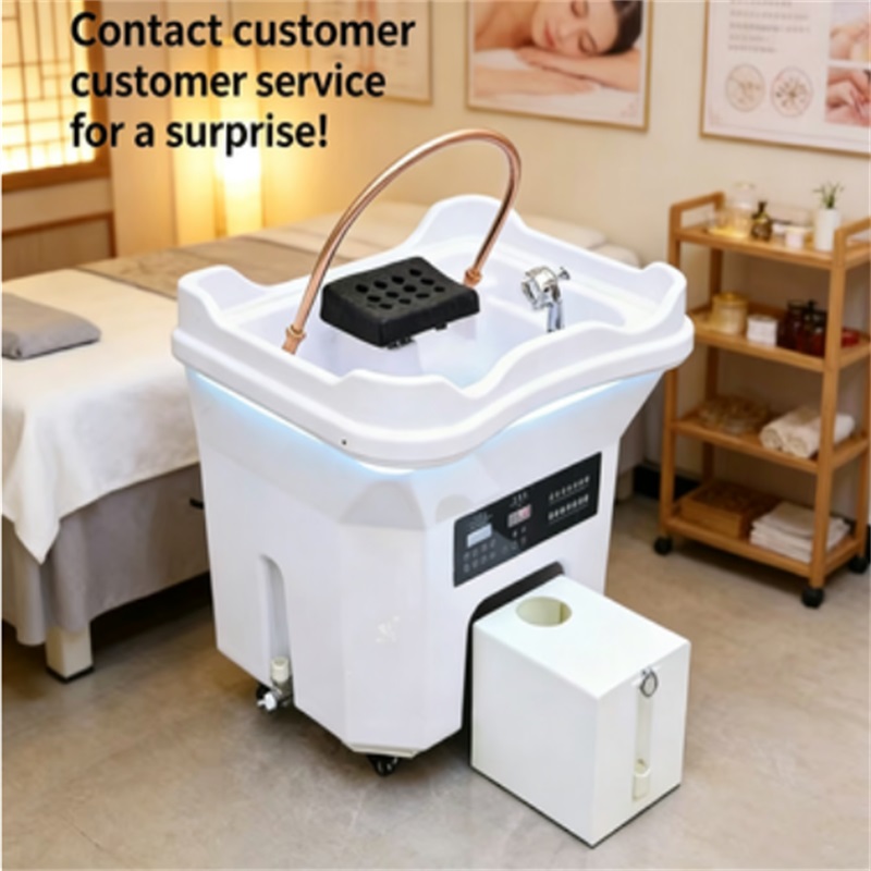 Gloednieuwe mobiele haar salon apparatuur voor head spa met ingebouwde afvalwatertank en watercirculatie stoomfumigatie.
