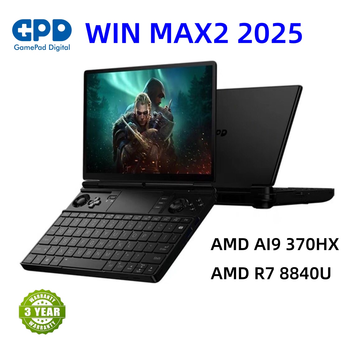 Eingetroffen! GPD-Mini Laptop Gaming, GPD 2025, WIN Max 2, 64 GB, 32 GB RAM, 1 TB, SSD 2 TB, AMD 8840U, AI9, HX370, LPDDR 5, Notebook
