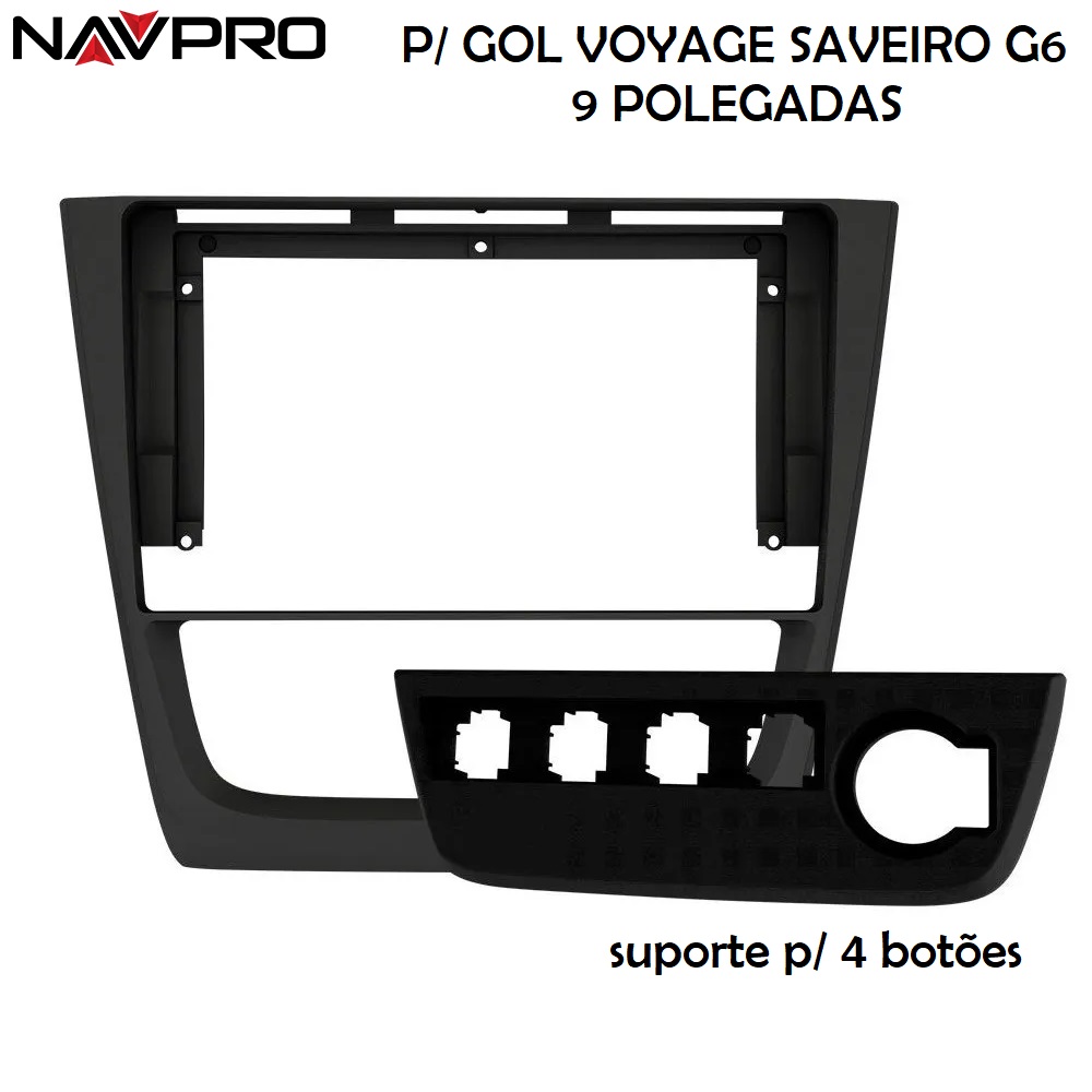 Per VW GOL VOYAGE SAVEIRO G6 2012-2016 telaio e cavi di collegamento per l'installazione di multimedia center 9 "NAVPRO CASKA