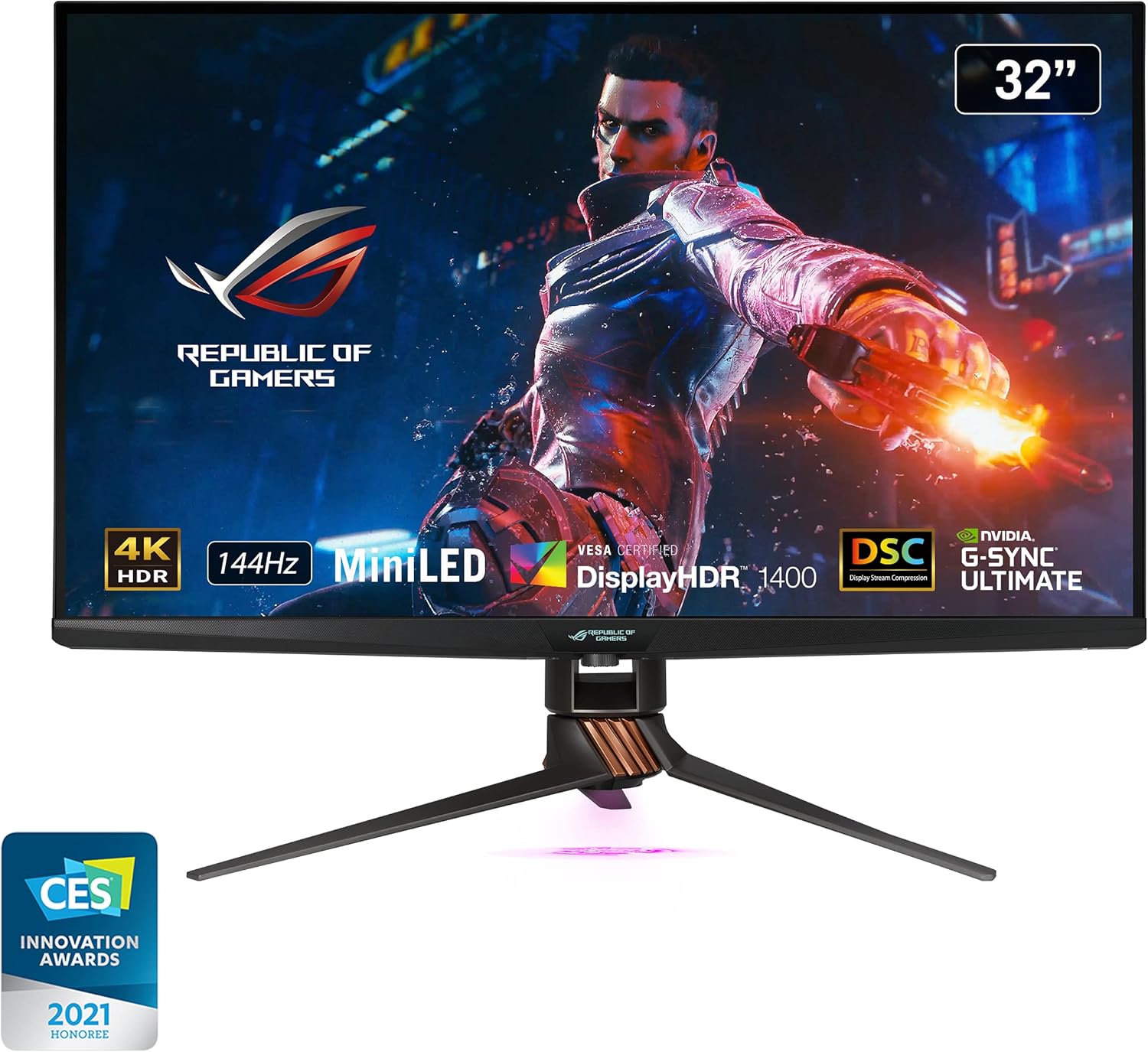 Swift-Monitor de Juegos 4K HDR, 32 ", 144Hz, DSC, UHD (3840x2160), Mini LED IPS con G-SYNC Ultimate