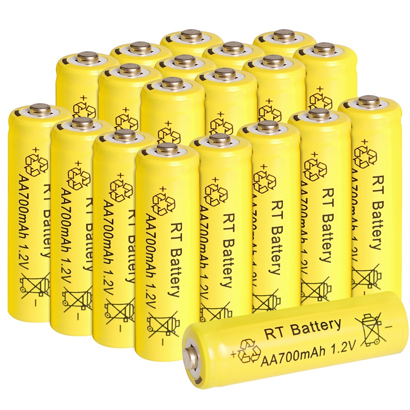 2-20 buah baterai AA 1.2V 700mAh Ni-MH baterai isi ulang 700mAh baterai untuk taman lampu surya mainan jam pemutar MP3