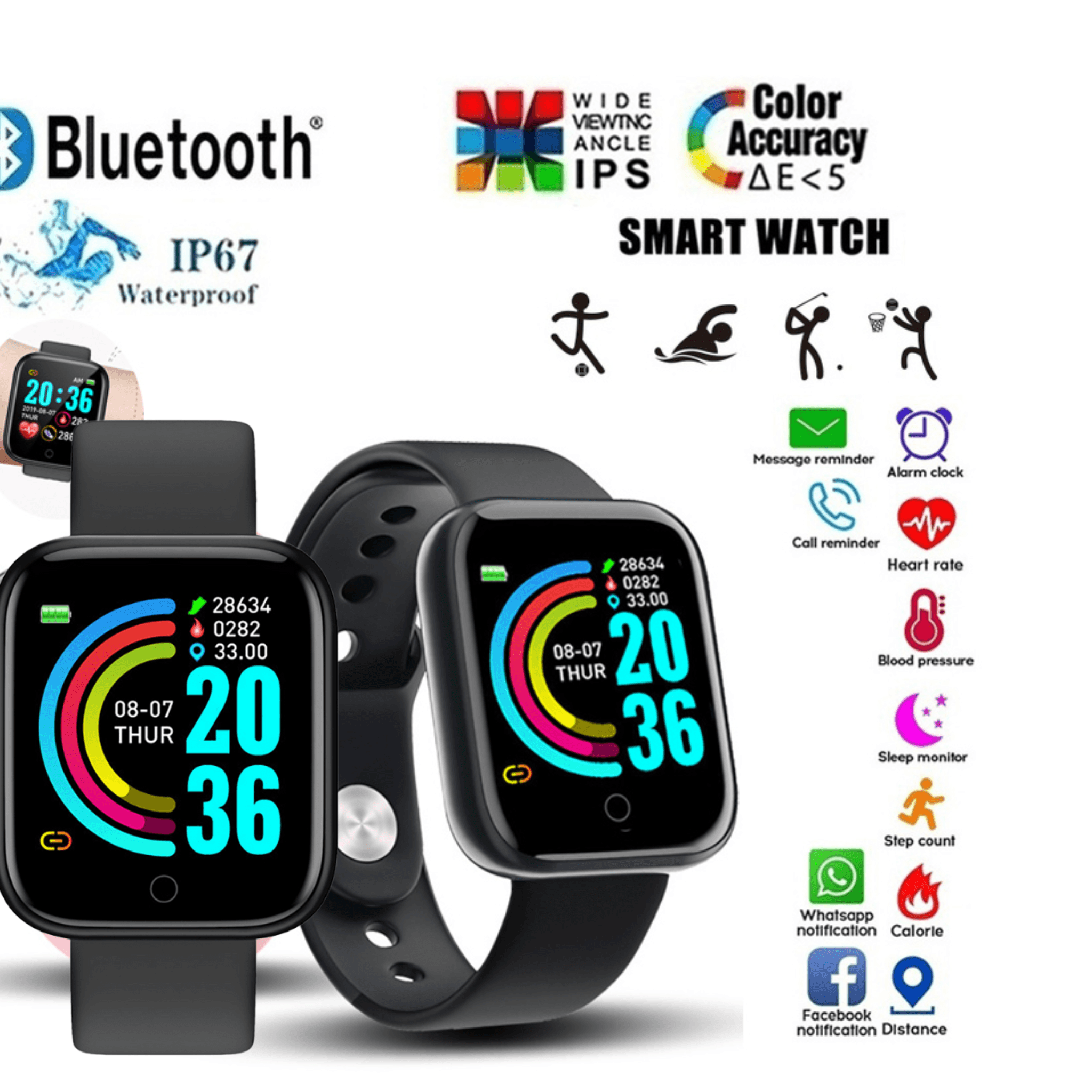 Reloj inteligente D20 Pro, dispositivo de monitoreo del sueño, actualizado