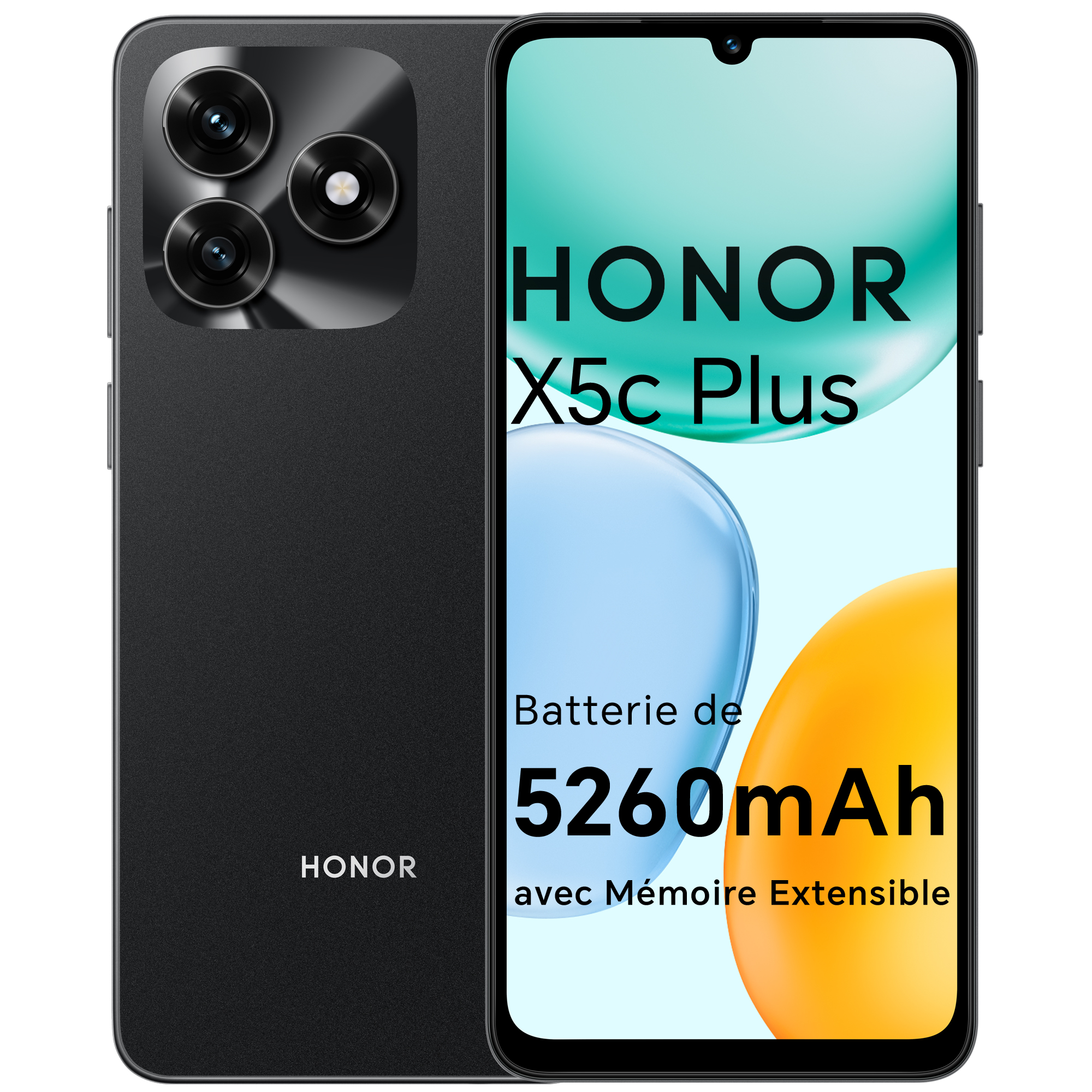 HONOR X5c Plus Smartphone Dual SIM NFC, 5260mAh Batterie, 6.74 Pouces 90 Hzécran Confort Téléphone, Caméra 50 mégapixels, Android 15, MicroSD 1 To extensible