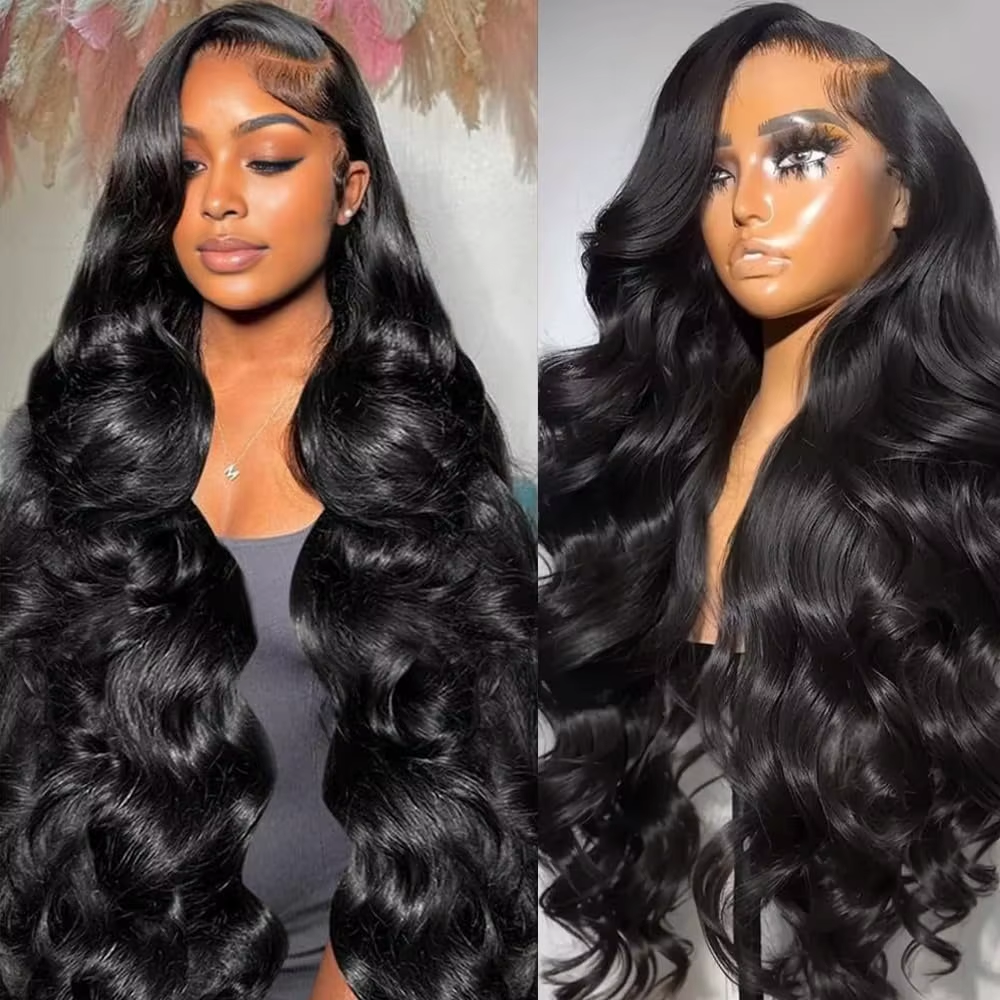 Peluca de Cabello Humano con Ondas Suaves, Frontal de Encaje Brasileño 13x4 HD, Densidad del 300%, Pelucas de Cabello Humano con Encaje Transparente 13x6 para Mujer