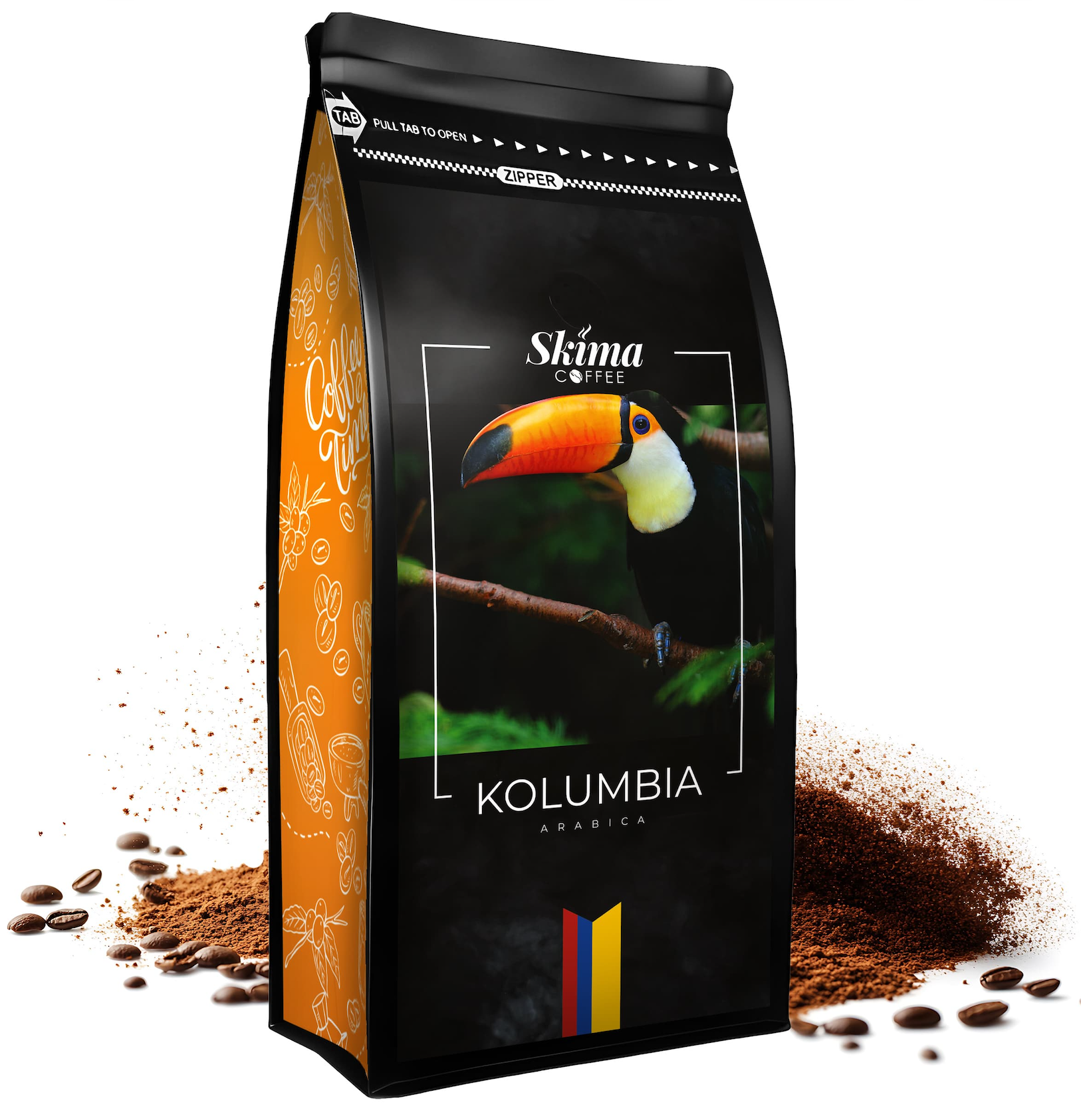 Gemahlener Kaffee 500g KOLUMBIA 100% ARABICA Frisch geröstet SkimaCoffee SKIMA + KOSTENLOSES GESCHENK