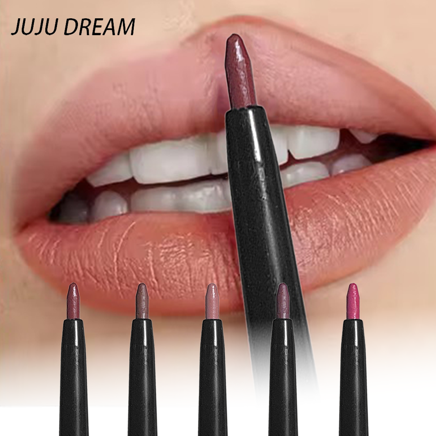 Waterdichte matte lipliner contouren lippen in tinten, lippenstift, langdurige, niet-plakkerige cup, hydraterende lipmake-up, 5-tinten